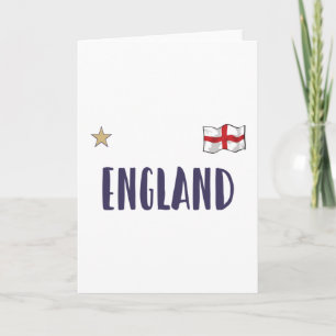 England Football Fan Shirt English Flag Card