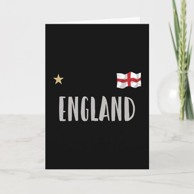England Football Fan Shirt English Flag Card (Front)