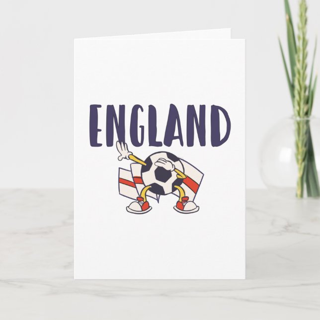 England Football Fan Shirt English Flag Card (Front)