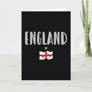 England Football Fan Shirt English Flag Card