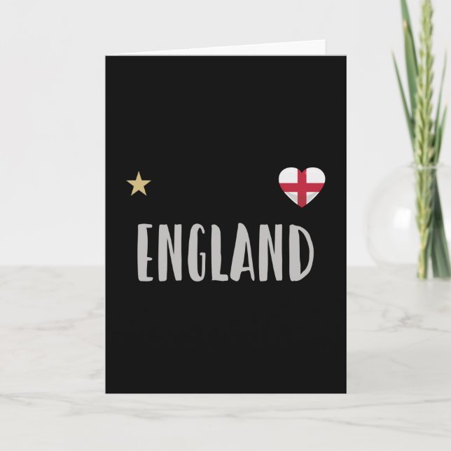 England Football Fan Shirt English Flag Card (Front)