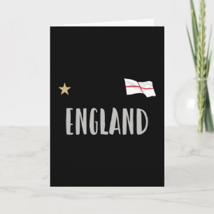 England Football Fan Shirt English Flag Card