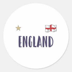 England Football Fan Shirt English Flag Classic Round Sticker