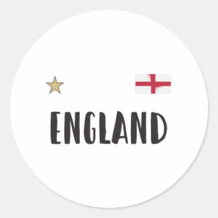 England Football Fan Shirt English Flag Classic Round Sticker
