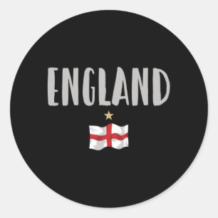 England Football Fan Shirt English Flag Classic Round Sticker