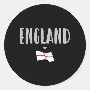 England Football Fan Shirt English Flag Classic Round Sticker