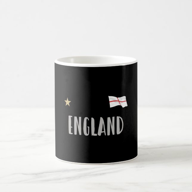 England Football Fan Shirt English Flag Coffee Mug (Center)