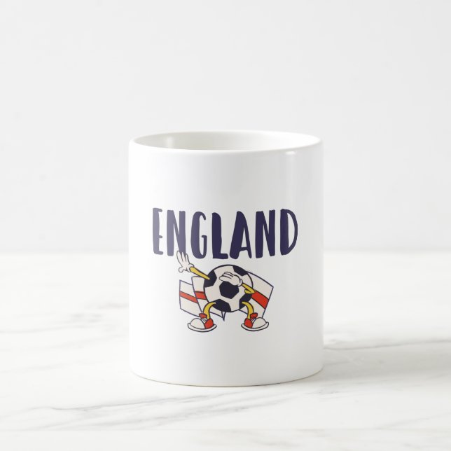 England Football Fan Shirt English Flag Coffee Mug (Center)