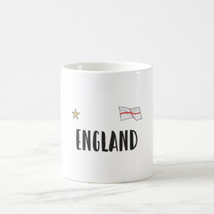 England Football Fan Shirt English Flag Coffee Mug