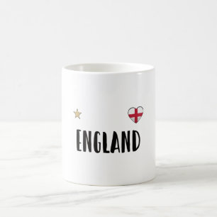 England Football Fan Shirt English Flag Coffee Mug