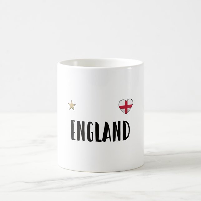England Football Fan Shirt English Flag Coffee Mug (Center)