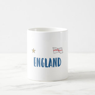 England Football Fan Shirt English Flag Coffee Mug