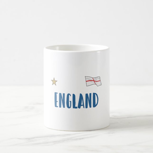 England Football Fan Shirt English Flag Coffee Mug (Center)