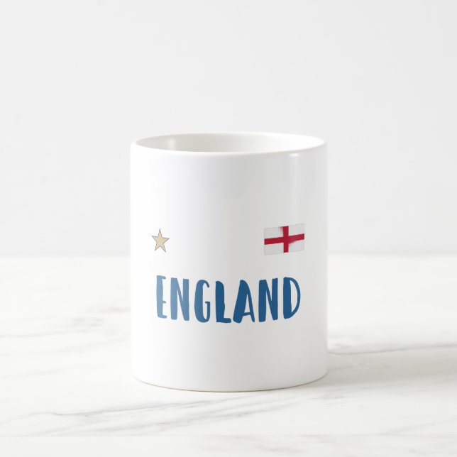 England Football Fan Shirt English Flag Coffee Mug (Center)
