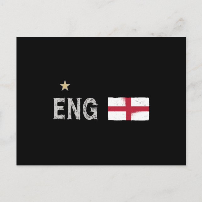 England Football Fan Shirt English Flag Postcard (Front)