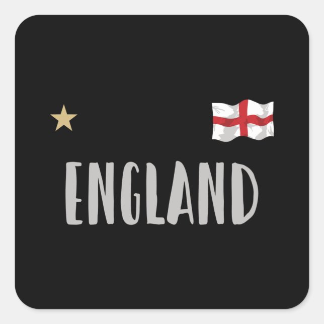 England Football Fan Shirt English Flag Square Sticker (Front)