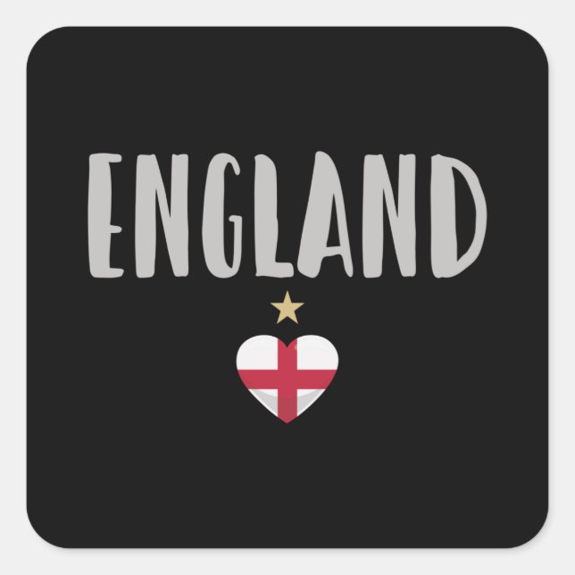 England Football Fan Shirt English Flag Square Sticker (Front)