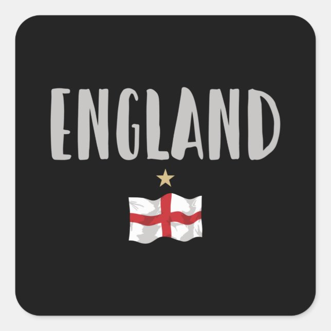 England Football Fan Shirt English Flag Square Sticker (Front)
