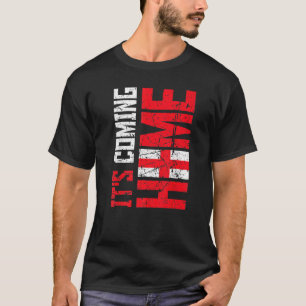 England Football  It's Coming Home Flag Three Lion T-Shirt