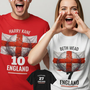 England Football National Flag Heritage Soccer T-Shirt