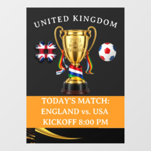 England Football Portable 2026 Global Games Window Cling
