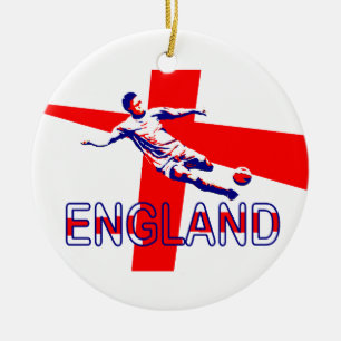 England Football Soccer #5 Ceramic Tree Decoration