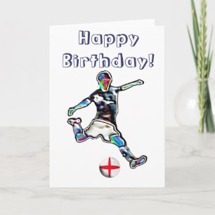England Football soccer birthday card