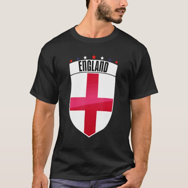 England Football Supporter Visitor English Soccer T-Shirt (Front)