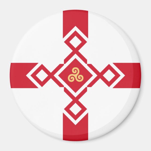 England Fridge Magnet - Anglo-Celtic Cross (Front)