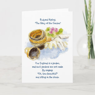 England Garden Verse with Watercolor Painting Card