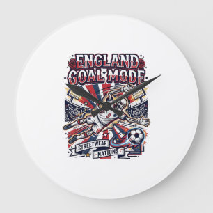 England Goal Mode Skeleton Striker Nations Streetw Large Clock