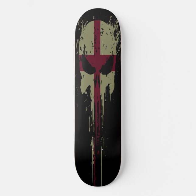 England Grunge skull  Skateboard (Front)