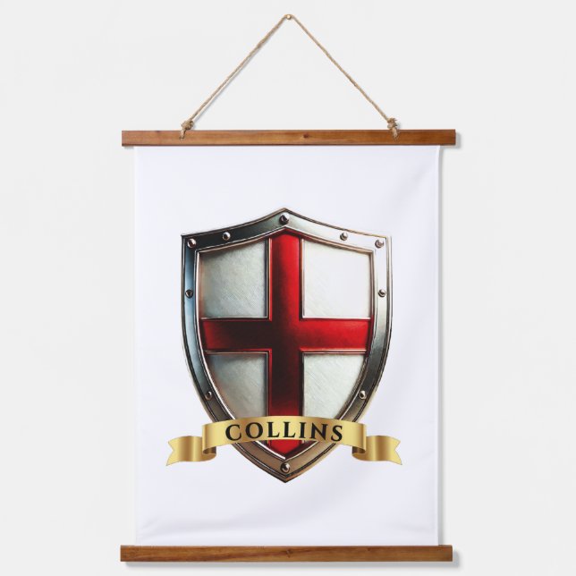 England Heritage Shield for Collins Hanging Tapestry (Front)