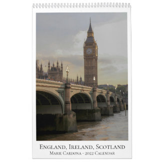 England, Ireland, and Scotland - 2022 Calendar