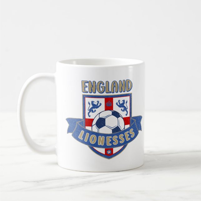 England Lionesses Soccer Crest (#02) Mug (Left)