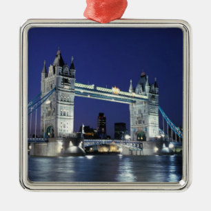 England, London, Tower Bridge 3 Metal Tree Decoration
