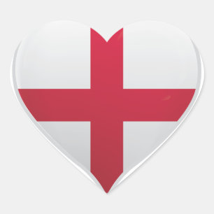 England love flag pride heart sticker