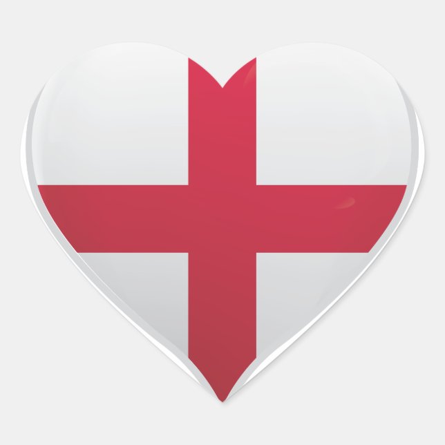 England love flag pride heart sticker (Front)