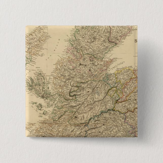 England Map 15 Cm Square Badge (Front)