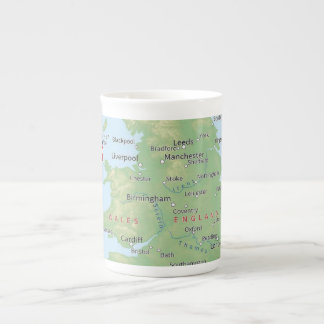 “England Map” Bone China Cup