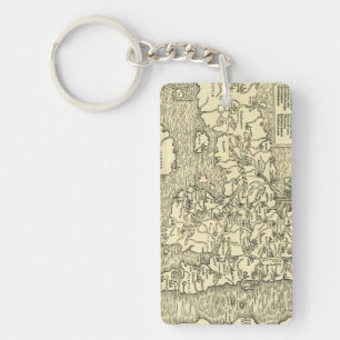 England Map in Ptolemy 's Geographia Universalis Key Ring