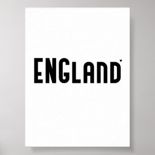 England - minimalistic typography poster