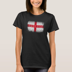 England National Flag Grunge St George's Cross Soc T-Shirt