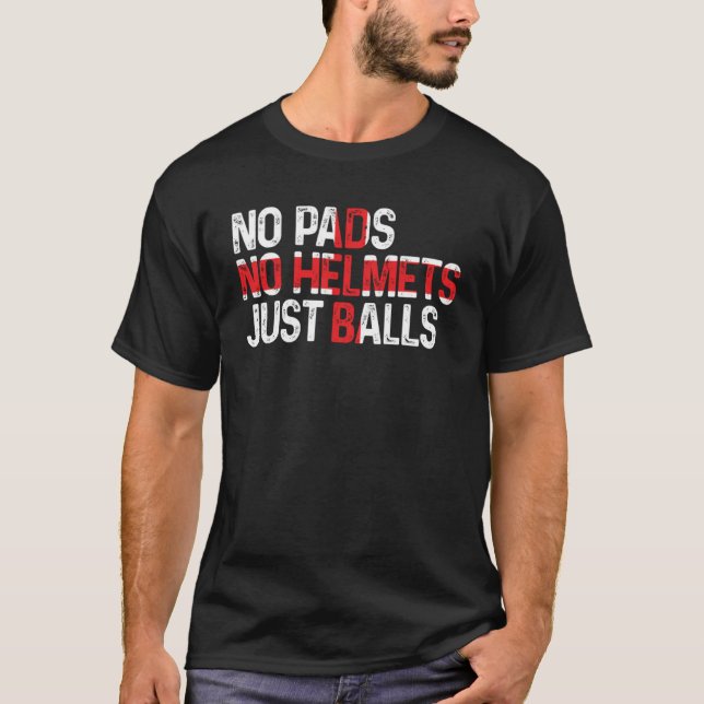England No Pads No Helmets Just Balls Rugby Englis T-Shirt (Front)