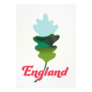 England Oak Leaf Travel poster