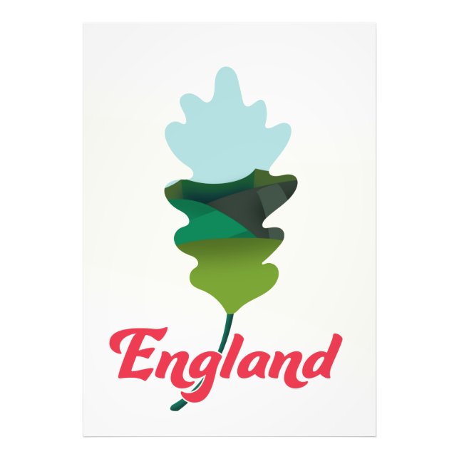 England Oak Leaf Travel poster (Front)