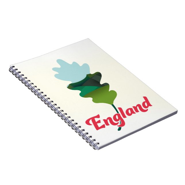 England Oak Leaf Travel poster Notebook (Right Side)