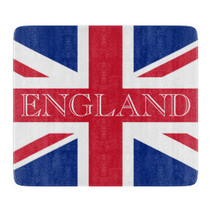 England on Union Jack Flag cbcn Cutting Board