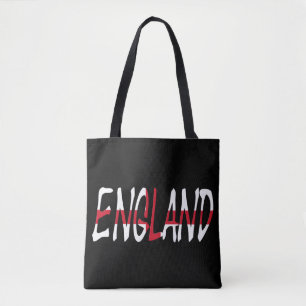 England overlaid on English Flag stcn Tote Bag