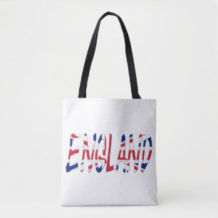England overlaid on Union Jack Flag bagstcn Tote Bag